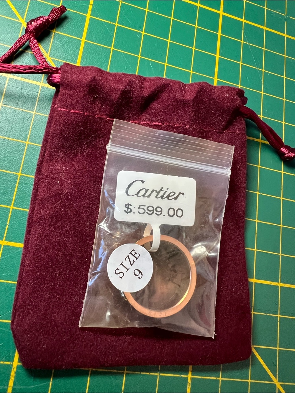 Gold Cartier love diamond ring 750